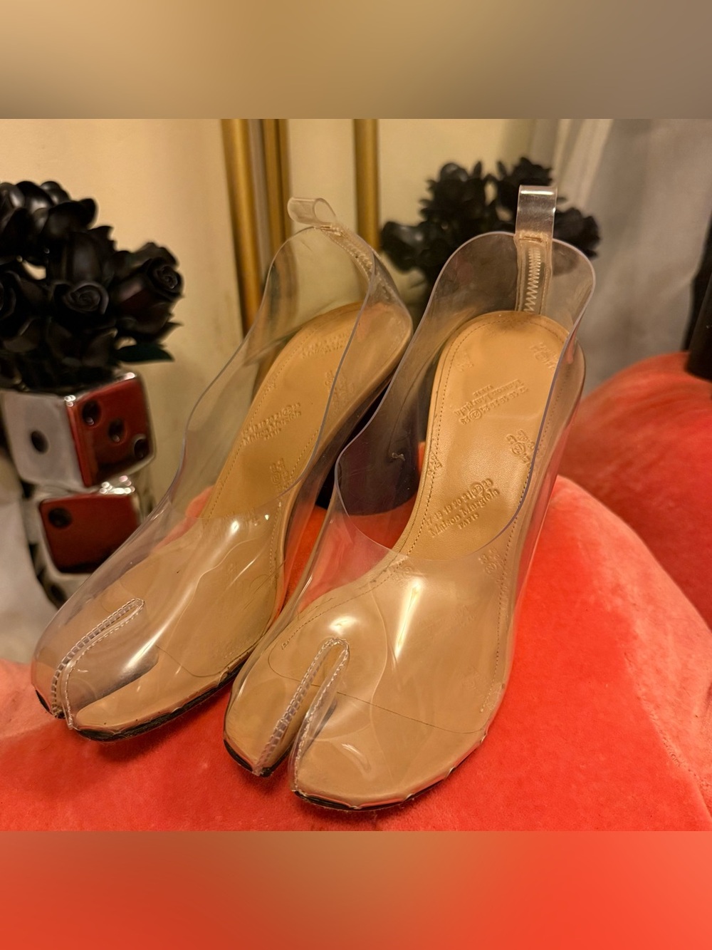 Maison Margiela Clear PVC Tabi Heels with Nude Insole - Picture 2 of 5